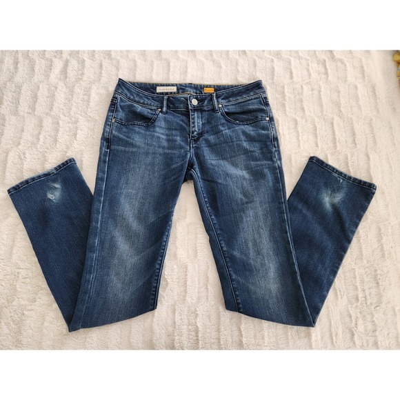 Pilcro Denim - Pilcro And The Letterpress Low Rise Straight Denim Jeans Womens Size 28